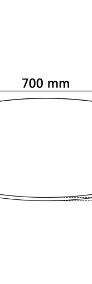 vidaXL Blat stołu szklany, okrągły, 700 mm 243628-4