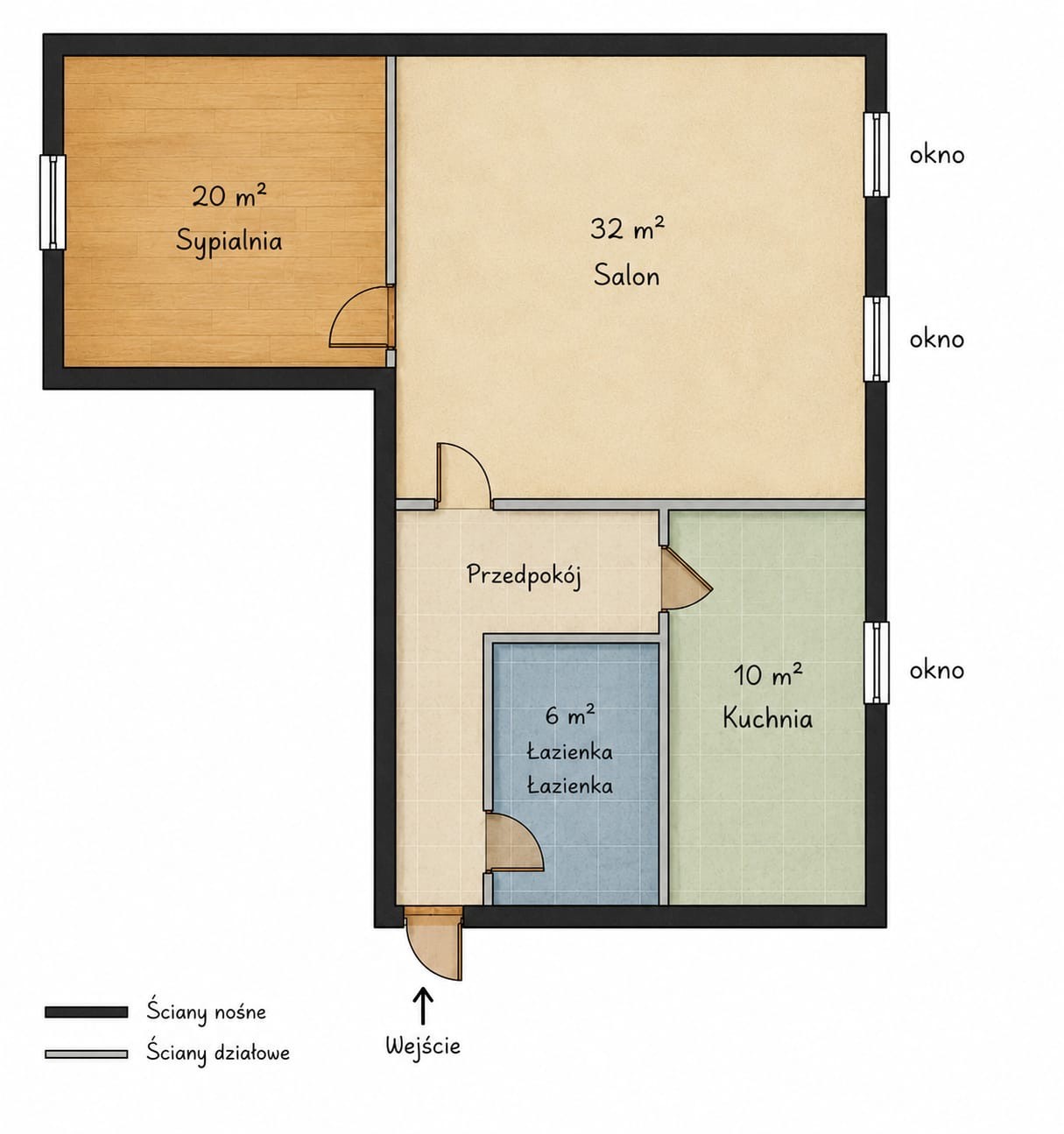 Mieszkanie na sprzedaż, 2 pokoje, 70 m², Borów