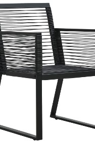 vidaXL Krzesła ogrodowe, 2 szt., czarne, rattan PVC48572-2