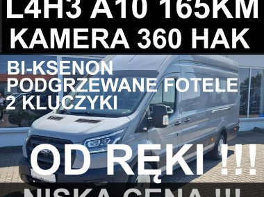Ford Transit L4H3 Automat 165KM Kamera 360 Hak Super Cena od ręki !-1