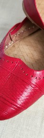 Czerwone skórzane buty balerinki 39 skóra orient indyjskie khussa mojari jutti-4