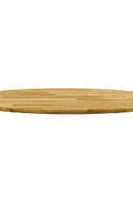 vidaXL Okrągły blat do stolika z litego drewna dębowego, 23 mm, 500 mm 245982-2