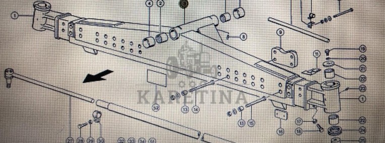 Korpus osi kierującej Claas Mega 370-340 Nr katalogowy 000 637 841 0-1