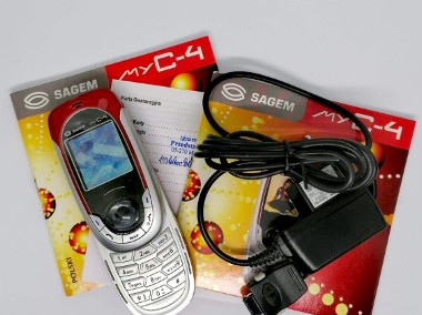Telefon komórkowy Sagem myC-4 fabrycznie nowy pełen komplet. -1
