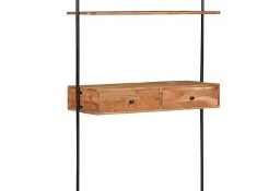 vidaXL Biurko ścienne, 90 x 40 x 170 cm, lite drewno akacjowe