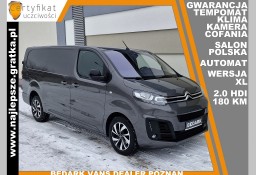 Citroen Jumpy Gwarancja, XL LONG, Automat, Salon Polska, klima, nawigacja, tempoma