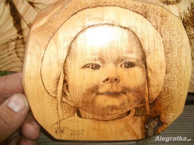 cudny portret na drewnie, prezent, chrzest, komunia, urodziny, święta-1