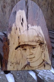 cudny portret na drewnie, prezent, chrzest, komunia, urodziny, święta-2