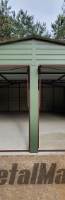 Garaż Grafitowy z bramami ciemny orzech blaszak do 35m2 -3