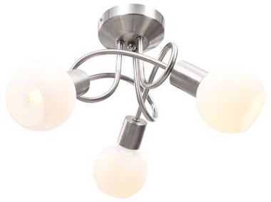 vidaXL Lampa sufitowa z ceramicznymi kloszami na 3 żarówki E14-1