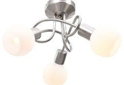 vidaXL Lampa sufitowa z ceramicznymi kloszami na 3 żarówki E14