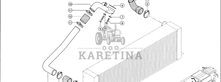 Claas Lexion 600 RURA PŁYNU CHŁODZĄCEGO 0007435650 (Układ chłodzenia wodą)-1
