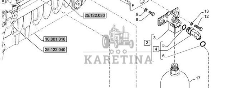 New Holland T6070 Hydroakumulator 51608829-1