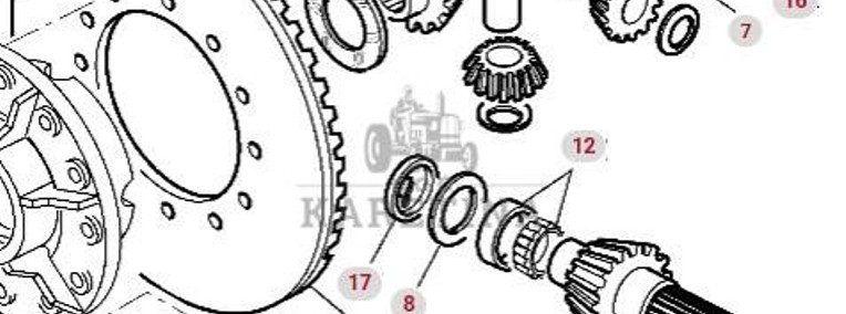 Massey Ferguson 7718S 7718 S 1804A DYNA 6 Atak Mechanizmu Różnicowego CZĘŚCI 4358708M92-1