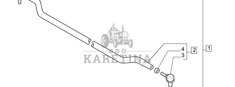 New Holland T6010 T6090 T6070 Zesp drazka kier pop m24 x 1.5mm id x 1597mm l 5197798-1