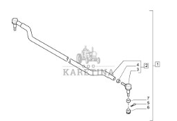 New Holland T6010 T6090 T6070 Zesp drazka kier pop m24 x 1.5mm id x 1597mm l 5197798