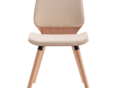 vidaXL Krzesła stołowe, 4 szt., kremowe, sztuczna skóra3054806-1