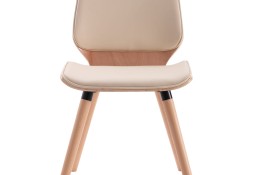 vidaXL Krzesła stołowe, 4 szt., kremowe, sztuczna skóra3054806