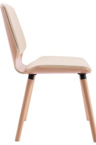 vidaXL Krzesła stołowe, 4 szt., kremowe, sztuczna skóra3054806-2