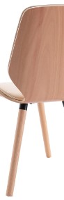 vidaXL Krzesła stołowe, 4 szt., kremowe, sztuczna skóra3054806-3
