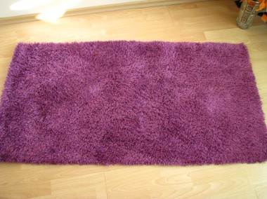 Czysty, puszysty dywan shaggy, fioletowy 70 x 130 cm -1