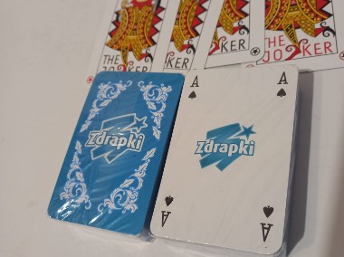 Karty do gry z logo "ZDRAPKI", 2 talie-1