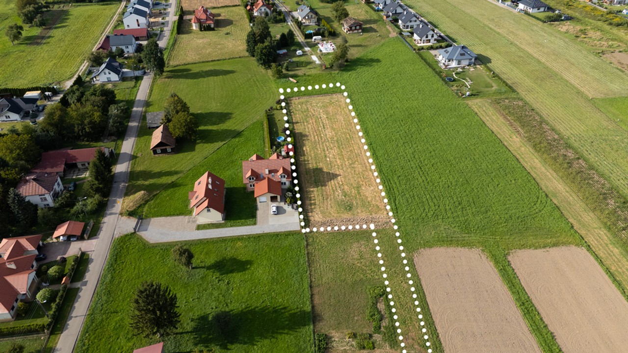 Działka budowlana 28 ar Rzeszów ul. Porąbki – pohled 2