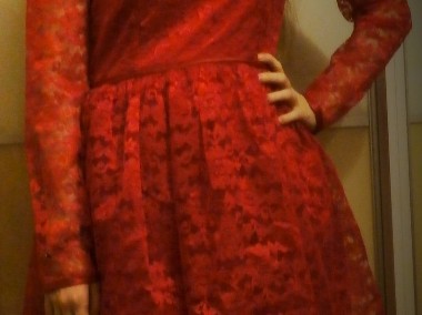 Koronkowa Sukienka ( Czerwona)-1