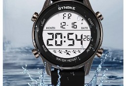 Zegarek elektroniczny cyfrowy LED Synoke wodoszczelny WR50m sportowy alarm 
