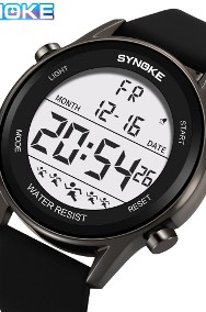 Zegarek elektroniczny cyfrowy LED Synoke wodoszczelny WR50m sportowy alarm -2
