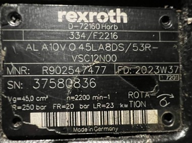 Rexroth AL A10V O 45LA8DS/53R-VSC12N00 ( R902547477 ) pompa do 525-60AG-2