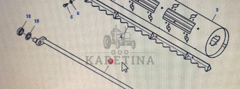 FENDT LA32284250/Fendt wał przenośnika pochyłego/wał bęben kolektora/Fendt 6335C-1
