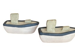Ceramiczne stateczki - dekoracja marynistyczna