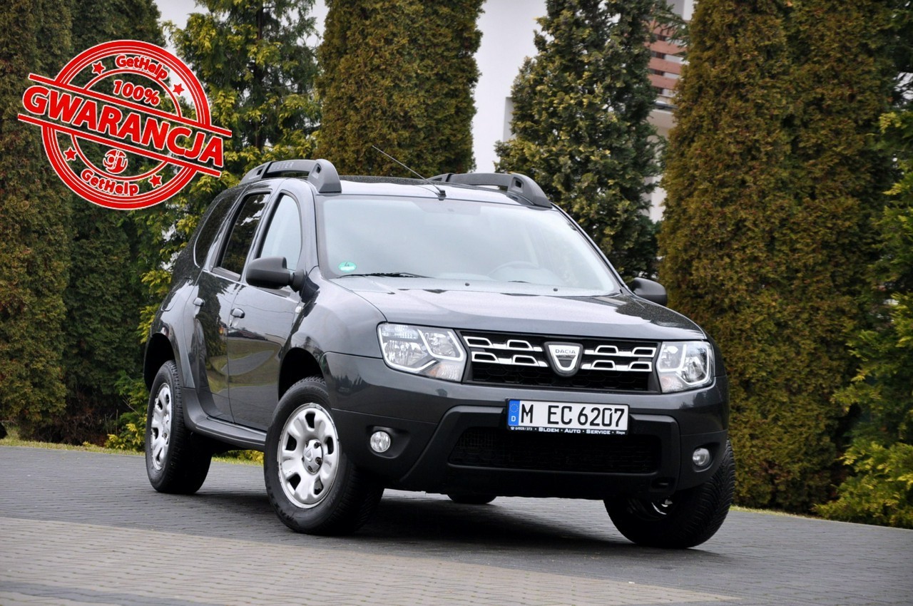 Dacia Duster I 1.2i(125KM)*116tyś.km*Kolorowa Navi*Welur*Parktronik*Tempomat*ASO