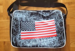 Torba na ramię czarna usa unisex