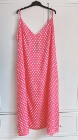 Nowa sukienka na lato plus size 5XL 50 różowa w kropki groszki lekka maxi długa