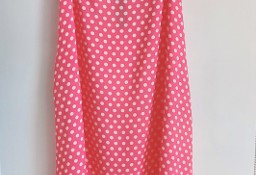 Nowa sukienka na lato plus size 5XL 50 różowa w kropki groszki lekka maxi długa