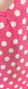 Nowa sukienka na lato plus size 5XL 50 różowa w kropki groszki lekka maxi długa-3