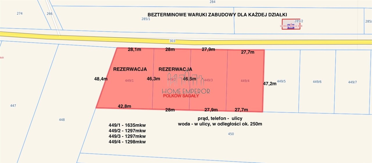 Działka na sprzedaż, 1300 m², Grębków Polków-Sagały - Widok 2