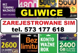 GLIWICE aktywne karty SIM zarejestrowane startery do telefonu ANONIM