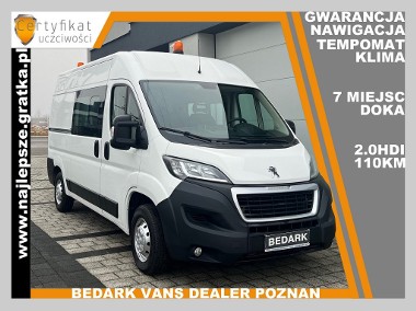 Peugeot Boxer Brygadówka 7 miejsc, doka, gwarancja, nawigacja, kamera cofania, kli-1