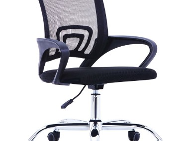 vidaXL Krzesło biurowe z siatkowym oparciem, czarne, tkanina 20183-1