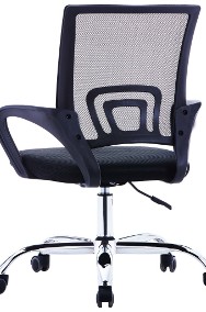 vidaXL Krzesło biurowe z siatkowym oparciem, czarne, tkanina 20183-2