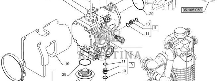 New Holland T6090 T6070 Regen pompa hydraul 63 cc 84353100R-1