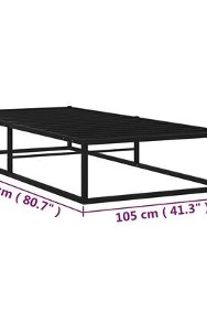 vidaXL Rama łóżka, czarna, metalowa, 100 x 200 cm-3