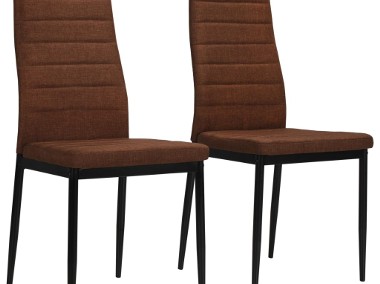 vidaXL Krzesła stołowe, 2 szt., brązowe, tkanina246183-1