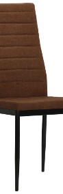 vidaXL Krzesła stołowe, 2 szt., brązowe, tkanina246183-3
