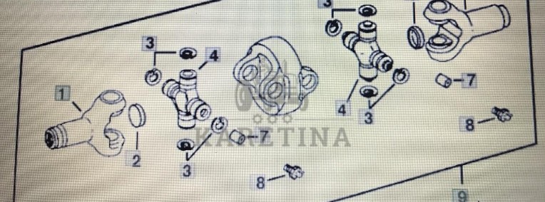 John Deere RE70738/przegub komplet/John Deere 4555/4755/4955 Nr części RE 70738-1