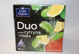 Herbata czarna Lord Nelson Duo cytryna i mięta 20 torebek miętowa cytrynowa