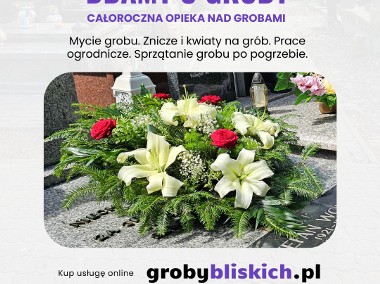 Opieka nad grobami Słomczyn - mycie grobu, znicze i kwiaty na grób-1